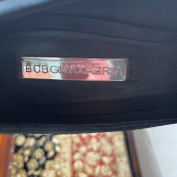 BCBG Black Satin shoes with Metal accent - Picture 2 of 6